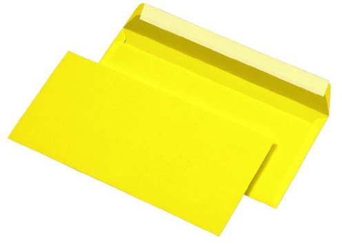 100 Mailmedia® Briefumschläge Din lang gelb haftklebend