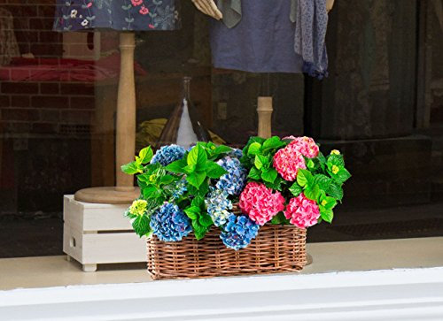 Hydrangeas in a Basket Double Sided Static Cling Window Sticker. Seasonal Window Decorations by Stickers4