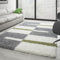 Carpettex Hochflor Teppich Wohnzimmer Shaggy Flokati Teppich Modern Kariert Design 280 x 370 cm Grün - Teppich Schlafzimmer Weich Flauschig Waschbar Teppich Küche Esszimmer - Langflor Teppiche