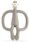 Matchstick Monkey, Original Teether & Gel Applicator, Antimicrobial Silicone Teething Toys for Baby, Easy to Grip, BPA Free, 3 Months Old+, 10.5 cm, Grey Monkey