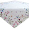 heimtexland ® Tisch Dekoration Serie Blumen Weiß Bunt Tischdecke Mitteldecke 85x85 Blumenwiese Mehrfarbig Typ520