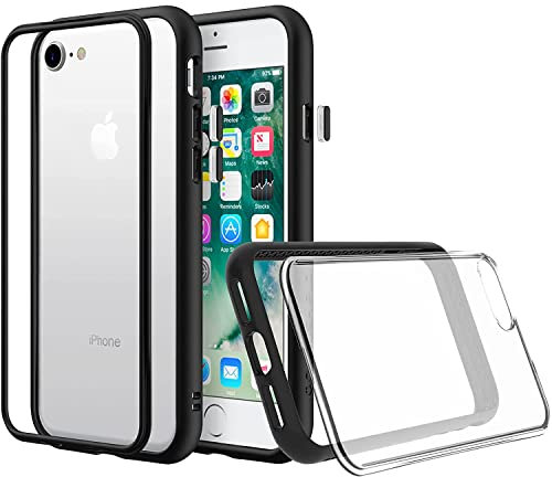 RhinoShield Modulares Case kompatibel mit [iPhone SE 3 / SE 2/8 / 7] | Mod NX - Anpassbare & stoßdämpfende Schutzhülle im schlanken Design - 3.5 Meter Fallschutz - Schwarz