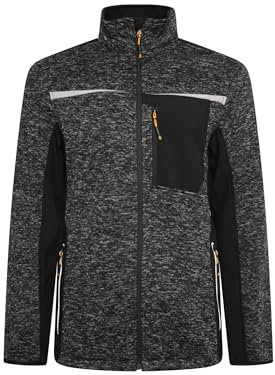 JCB – JCB Workwear – Arbeitspullover für Herren – Essington Pullover mit durchgehendem Reißverschluss – Grau meliert (3XL)