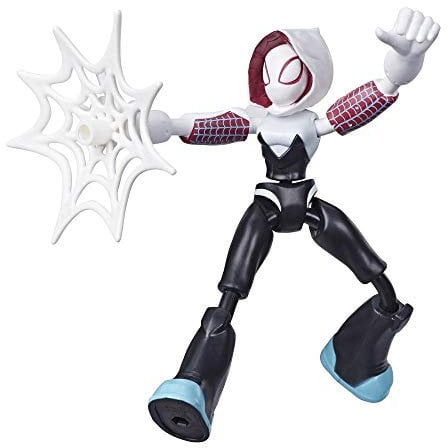 Hasbro Marvel Spider-Man biegbare und bewegliche Ghost-Spider Figur, 15 cm große bewegliche Figur, enthält Netz-Accessoire, für Kids ab 6 Jahren
