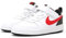 Nike Court Borough Low 2, Sneaker, White/University Red-Black, 36.5 EU