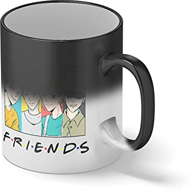 Jujutsu Kaisen Anime Manga Inspired Friends Taza de café negro mágico Mug