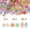Craftdady Mattierte Blumen-Perlenkappen, Blatt-Anhänger, Florale Matte Acryl-Perlenkappe zum Basteln von Schmuck, Armband, Halskette, Ohrringherstellung
