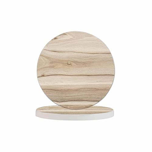Pznen Holzplatte Textur Untersetzer Set für Holz Tisch Holz Design Natur Hartholz Baum Muster Tischplatte Schutzmatte für Tassen und Tassen 4 Zoll für Küche Büro Zuhause