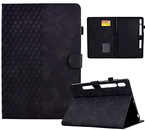 Vkooer Funda para Samsung Galaxy Tab S8 2022 /S7 2020 11 Pulgada Carcasa SM-X700 / X706 /T870 / T875 Cuero PU Flip Case Cover con Ranura para Tarjetas y Función de Soporte, Negro