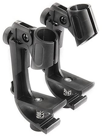 Drum Microphone Clip, 1 Paio di Morsetti per Montaggio su Asta per Microfono per Prestazioni di Gioco