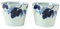Mino ware STY006 Sobachoko Teetasse aus japanischer Keramik, hergestellt in Japan (Import aus Japan), Indigo-Trauben, 2 Stück
