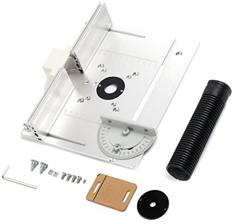 MECCTP Frästisch Einlegeplatte | Frästisch Für Oberfräsen, Aluminiumlegierung Router Table Fräsplatte Gravur Hilfswerkzeug Oberfräsentisch Holzfräsen - Trimmmaschine/Holzbearbeitungsbänke