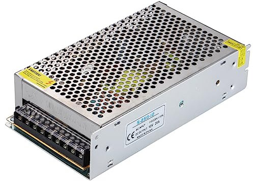Greluma 1PC Adaptateur d'alimentation 12V 20A 240W, transformateur de commutation régulé universel AC 110V/220V vers DC 12V 20A Convertisseur LED Driver pour bande lumineuse LED, système de sécurité