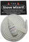 The Stove Wizard White Stove Rope Kit – 8mm x 3.5m with 50ml High-Temp Adhesive | Glass Door Seal for Wood Burning Stoves, Flues, Fireplaces, Boilers | Replacement Rope Made in the UK