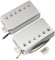 Musiclily Pro LP-CBLA Alnico 5 Couvert LP-PAF Micros Humbucker Manche Chevalet Pickups Set 7,8K/8,8K pour Guitare Electrique Style Les Paul SG, Chrome