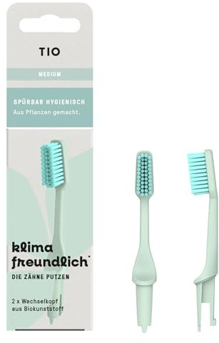 TIOBRUSH Wechselkopf medium - sortiert Blau|Grün Farbauswahl nicht möglich (2)