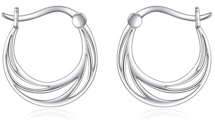 VONALA 925 Sterling Silber Oval Kleine Ohrringe Damen Mode Mädchen Hohle creolen dick