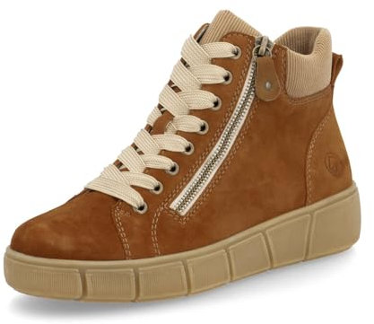 Remonte Sneaker alte da donna D1T70, scarpe basse da donna, inserto sciolto, Marrone 22., 39 EU