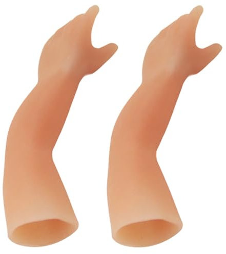 VICASKY 2St Kobolds Hand Halloween Hand Halloween Dekoration Fun Halloween-Hand Mini Hand Spielzeuge Kleine Hand aus Silikon Party-Requisiten winzige Handstütze Kieselgel
