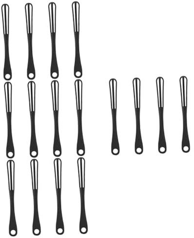 Garneck 16 Piezas Batidor milk shake montadora de nata juicer machine extractor de zumos hand blender mezclador de bebidas de mano mezclador de espuma de mano páginas Black Reutilizable