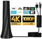 GEARit High-Gain TV Antenna - Indoor Long Range HD TV Antenna for Local Channels, Supports 4K 1080P - Over The Air Digital TV Antenna, 360° Signal Reception - 9.8ft Coax HDTV Cable - Black