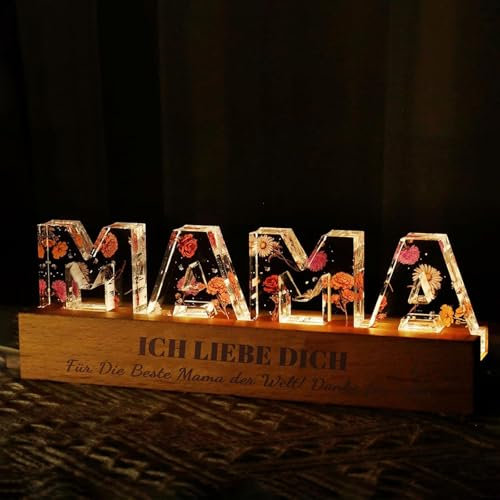 Geschenke für Mama - Holzschilder Heimat Dekoration Geburtstagsgeschenk für Mama - Geburtstags Weihnachten Mutter Geschenk von Tochter Sohn