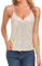 MINTLIMIT Damen Pailletten Oberteil Ärmellos Glitzer Shirt V-Ausschnitt Camisole Bluse Party Cocktail Oberteile, Gold