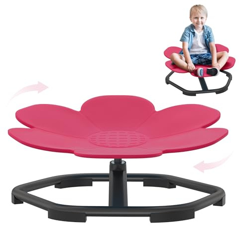 NAIZY Kinder Karussell Drehstuhl für Sensorischer Autismus Training Balance Board Sensorik Spielzeug Koordination & Gleichgewicht, für ab 3-9 Jahren (Rosa)