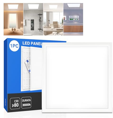 GEEKLUX 32 Set LED Rasterleuchte Panel 60 x 60 cm, 40 W, 4000 Lumen, 4000K, mit Markennetzteil – LED Panel Deckenleuchte für Rasterdecken, LED Deckenpanel für Büro, Deckenlampe Panel, LED Leuchtpanel