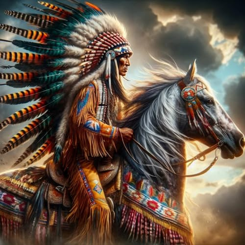 Native Spiritual Life of North American Indians -1000 Pieces of Wooden Jigsaw Puzzle - Challenging Puzzle Game - Entertainment Activities