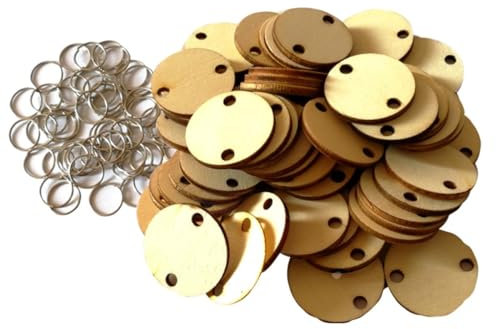 Veemoon Runder Holz-Geburtstagskalender Mit 100 Eisen Für Persönliche Erinnerungen – 100 Stück – Ideal Für Ihre Individuelle Geburtstagsfeier-Dekoration Und