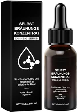 Selbstbräunungskonzentrat Flüssiges Selbstbräuner Serum verleiht eine natürliche und gleichmäßige Bräune zum Mischen Mit Gesichtsbehandlung Bräunen 15ML