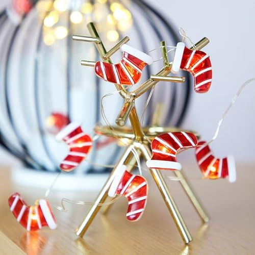 Eledreme Weihnachtssocken lichterkette weihnachten, 1.5M 10 led lichterkette weihnachten, weihnachtsdeko innen außen für christmas tree, Weihnachtsfeier weinachtsdekorationen