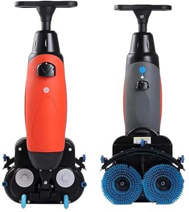 CUTANGELAR Máquina Fregadora De Suelos Comercial, Máquina Mini, 13000 Pies Cuadrados por Hora, con Ancho De Limpieza De 18 Pulgadas, Dirección 360 Apartamentos(Red)