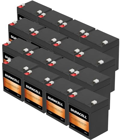 Duracell Original DR5-12 Valve Regulated Lead Battery (16 Pack) - 12V | 5Ah - Replaces NP5-12 | NP5-12T | LSLA5-12 | HSC12-5 | LP12-5.0