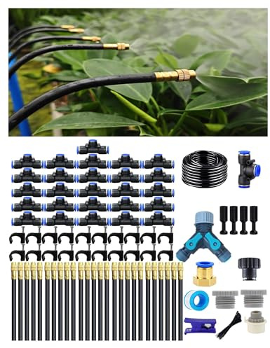 Drip Irrigation System,Automatic Garden Watering System, 360 Degree Adjustable Garden Sprinkler, High Output Mist Spray Nozzle for Potted Plants