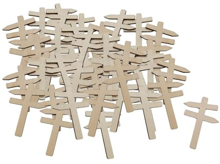 AMSLSIU 50er Packung Wegweiser aus Holz für Sandtisch Szenen, ideal für Modellbau und Landschaftsgestaltung, Stellen Sie D EIN