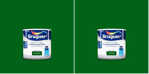 Bruguer Acrylic Multisuperficie Esmalte al agua Brillante Verde Primavera 250 ml (Paquete de 2)
