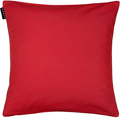 LINUM Annabell Elegant Kissenhülle 50x50 cm, 100% Baumwolle, Maschinenwaschbar, Chinarot