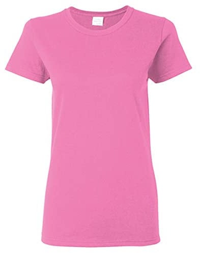 Gildan Ladies/Womens Heavy Cotton Missy Fit Short Sleeve T-Shirt (M) (Azalea)