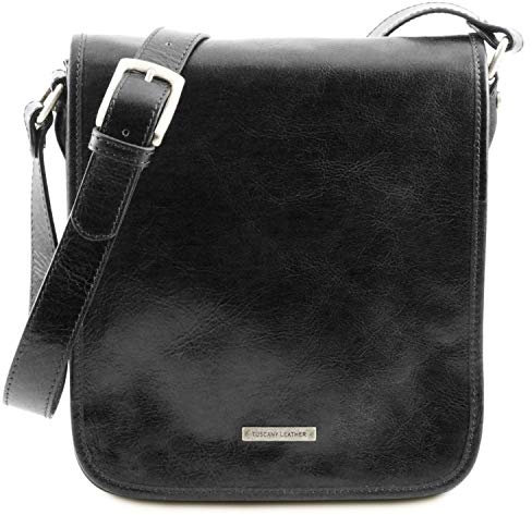 Tuscany Leather TL Messenger Umhängetasche aus Leder mit zwei Fächer