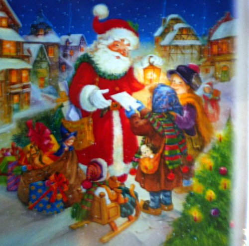 Bendig RETRO KULT 68 x 48,5 cm Wandsticker, Mehrfarbig, Glänzend, Vinyl, Indoor/Outdoor, Weihnachten, Rentier, Nikolaus, Kind, Wand, Glas, Selbstklebend, Sticker