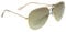 Unbekannt Sonnenbrille mit Federscharnier verspiegelt in verschiedenen Farbe (One size, Goldener Rahmen/Farngrün Gläser)