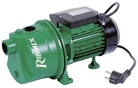 Ribimex Pompa di Superficie Autoadescante JET 61, Potenza 600W, Portata 2400 L/h, 3,1 Bar, Prevalenza 30 m, Aspirazione Fino a 7 m, Corpo in Alluminio, Ideale per Irrigazione e Uso Domestico - PRJET61
