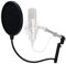 Pronomic PK-2 professioneller Popschutz (16,5cm Popkiller für Recording, Nylonbespannung, Plopkiller, mit Klemme und Schwanenhals) schwarz