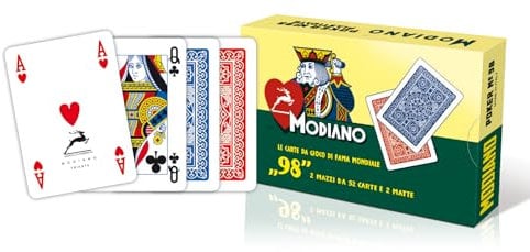Modiano Ramino 98 - Mazzo di Carte da Gioco, Classico, Alta Qualità, Made in Italy