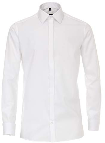 CASAMODA - Evening - Festliches Bügelfreies Herren Hemd, weiß und Creme (005335)