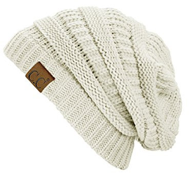 C.C Damen Beanie-Mütze, Elfenbein, Einheitsgröße