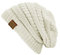 C.C Damen Beanie-Mütze, Elfenbein, Einheitsgröße