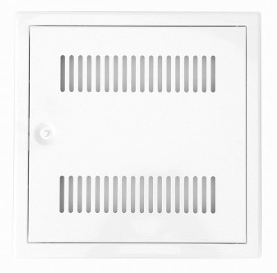 Puerta de inspección Softline blanco con rejillas de ventilación y cierre cuadrado 60 x 60 cm